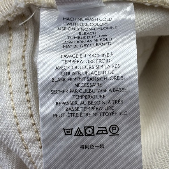 We The Free People Jeans Womens 30 Laurel Canyon Flare Ivory High Rise (Mended) - Picture 5 of 16